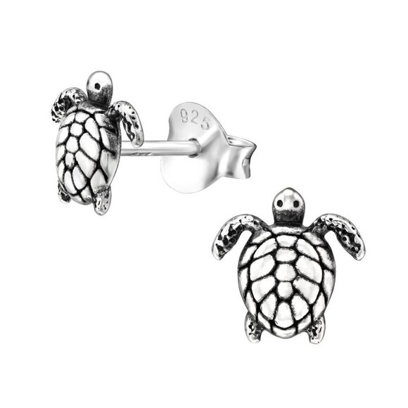 Sterling Silver Turtle Ear Stud - Picture 1 of 10